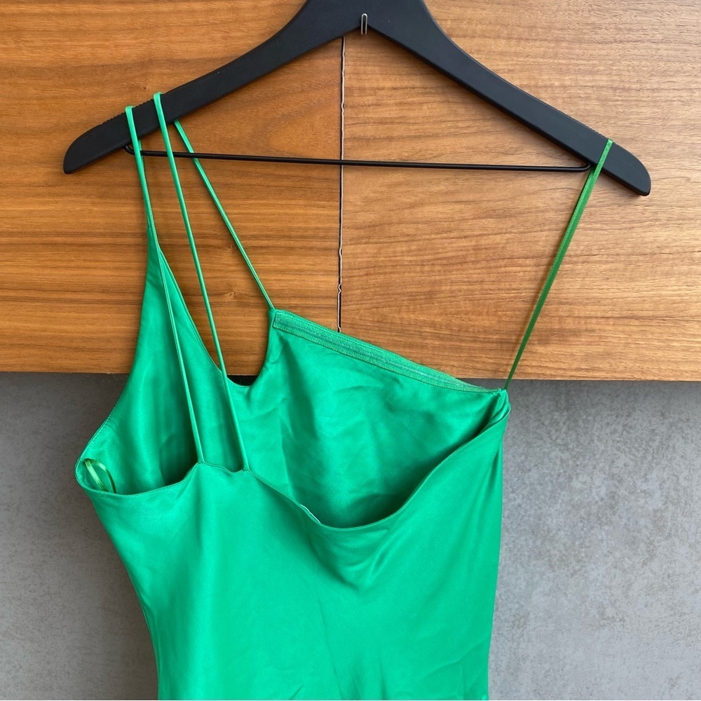 MANGO Asymmetrical Satin Dress, Size M - Picture 13 of 15